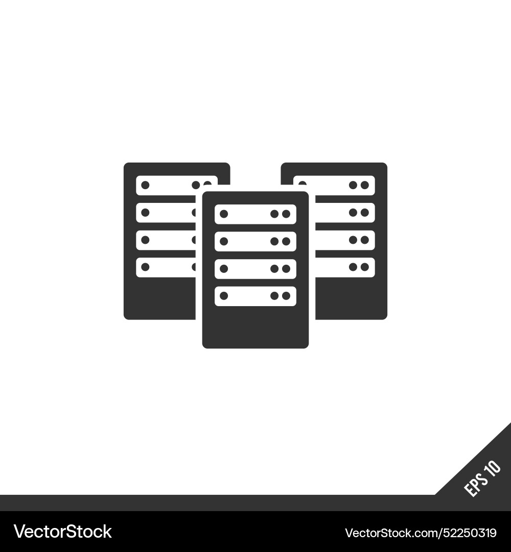 Database server and cloud service line icons Database server and cloud service line icons vector image
