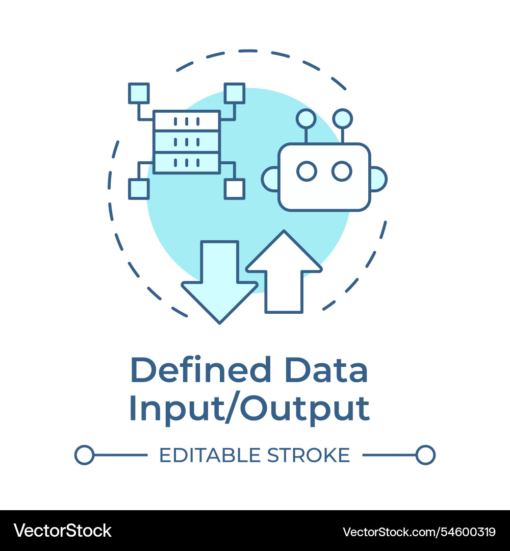 Defined data input and output soft blue concept Defined data input and output soft blue concept Vector Image