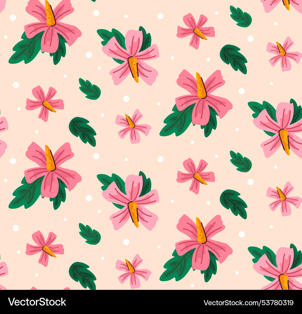 Flower seamless pattern repeating design element Vector Image