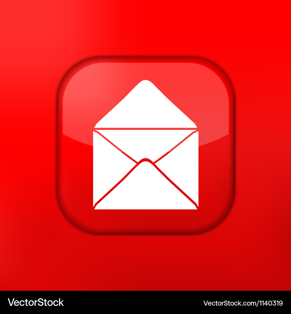 Glossy red misc icons Vector Image