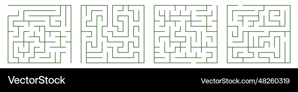 Labyrinth tangled maze lines logic game route Labyrinth tangled maze lines logic game route vector image
