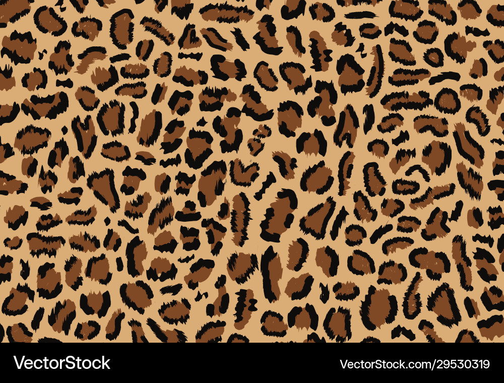 Leopard Print Seamless Pattern vector image