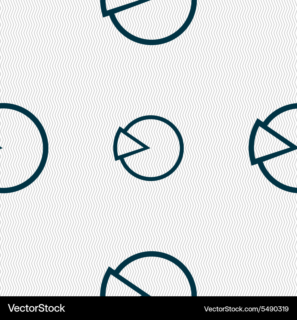 Pie chart graph icon sign seamless pattern vector image
