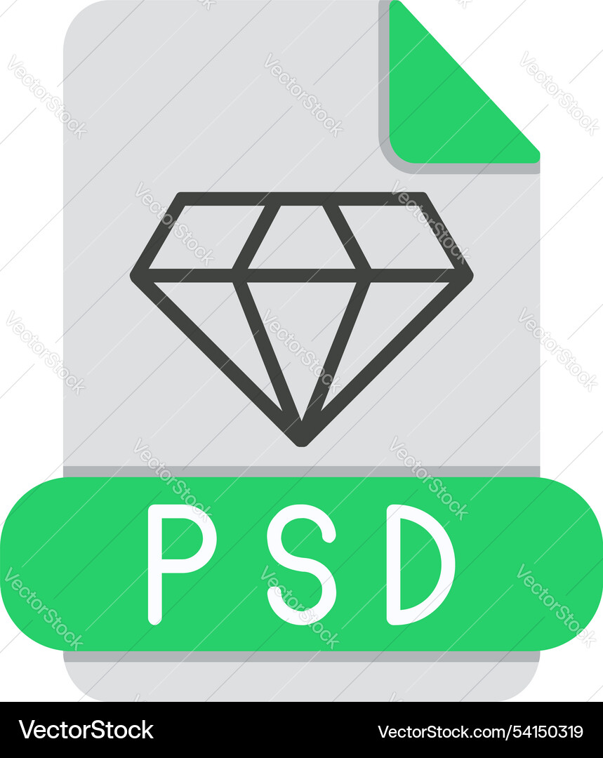 Psd flat icon design Royalty Free Vector Image