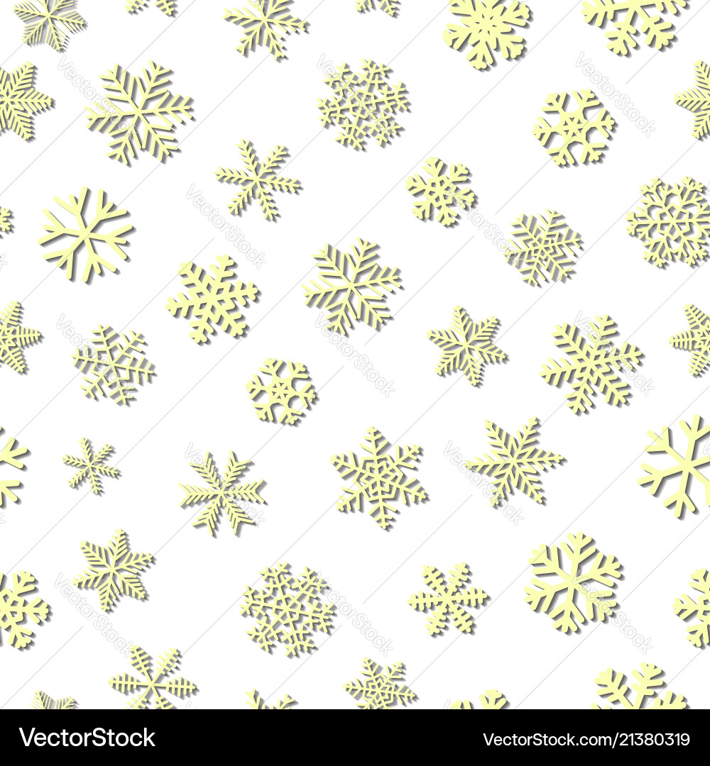 Seamless pattern of snowflakes vector image