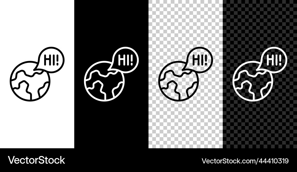 Set line learning foreign languages icon isolated Set line learning foreign languages icon isolated Vector Image
