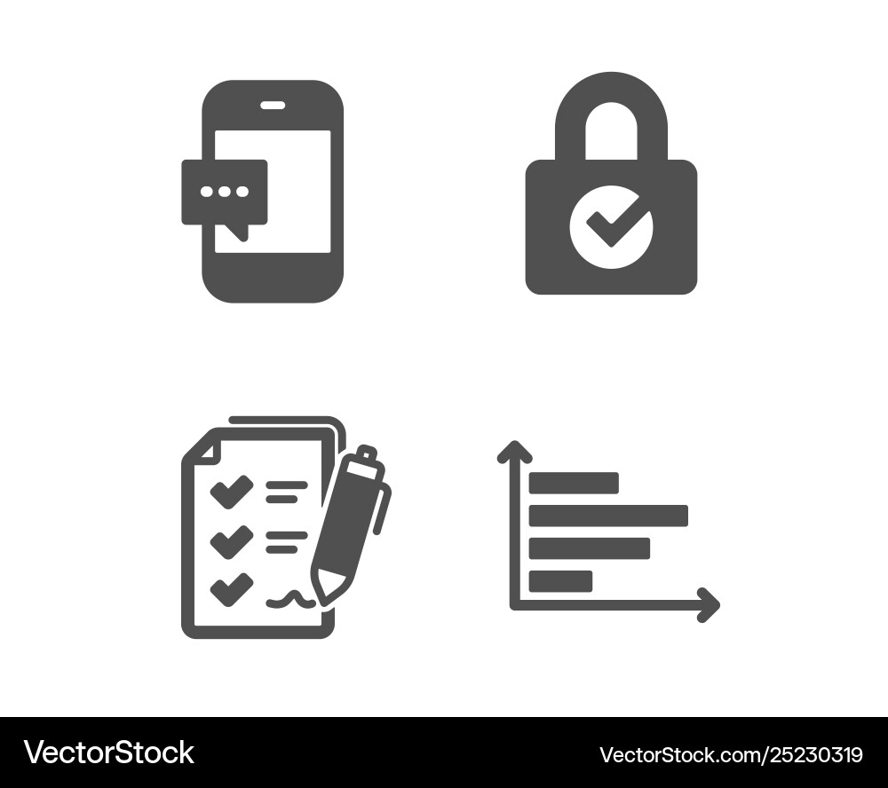 Smartphone message password encryption and survey Smartphone message password encryption and survey vector image