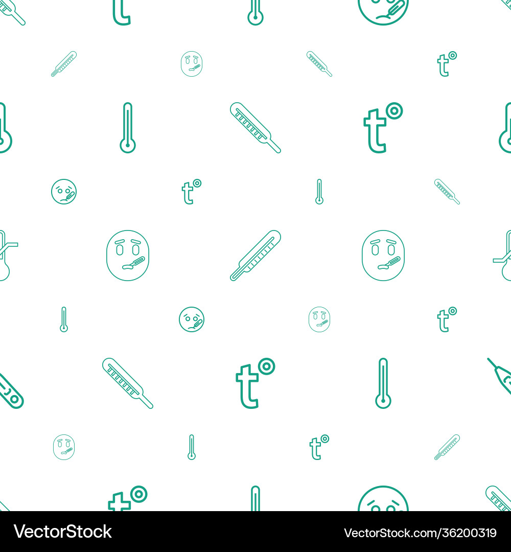 Thermometer icons pattern seamless white vector image