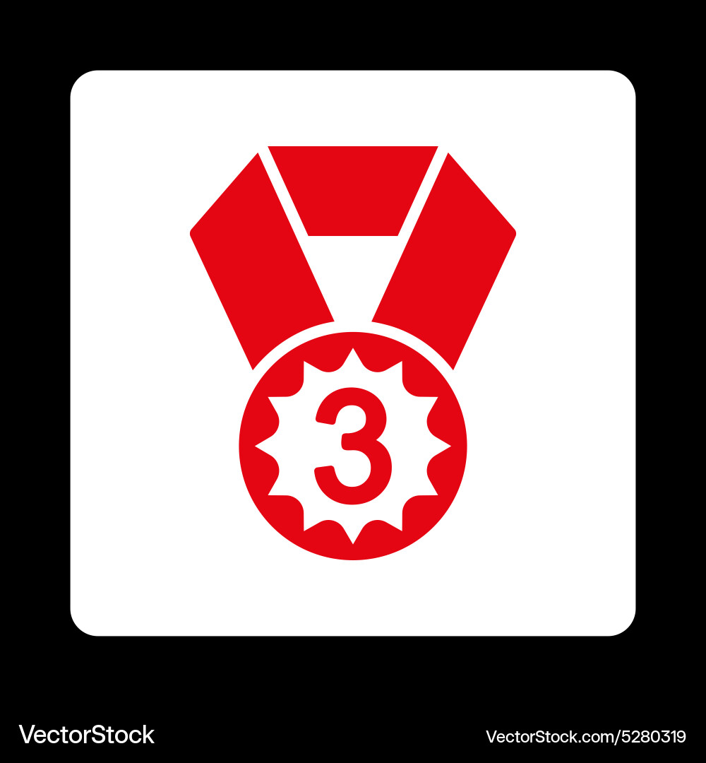 Third place icon from award buttons overcolor set vector image