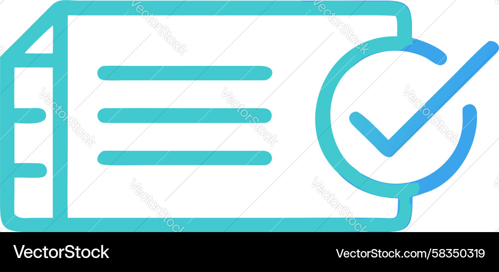 Verified Document with Checkmark Vector Image