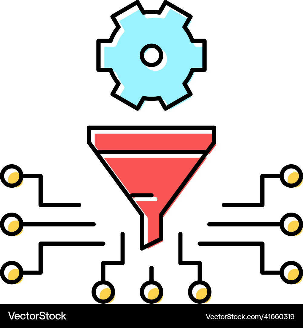Work process filtration color icon Vector Image