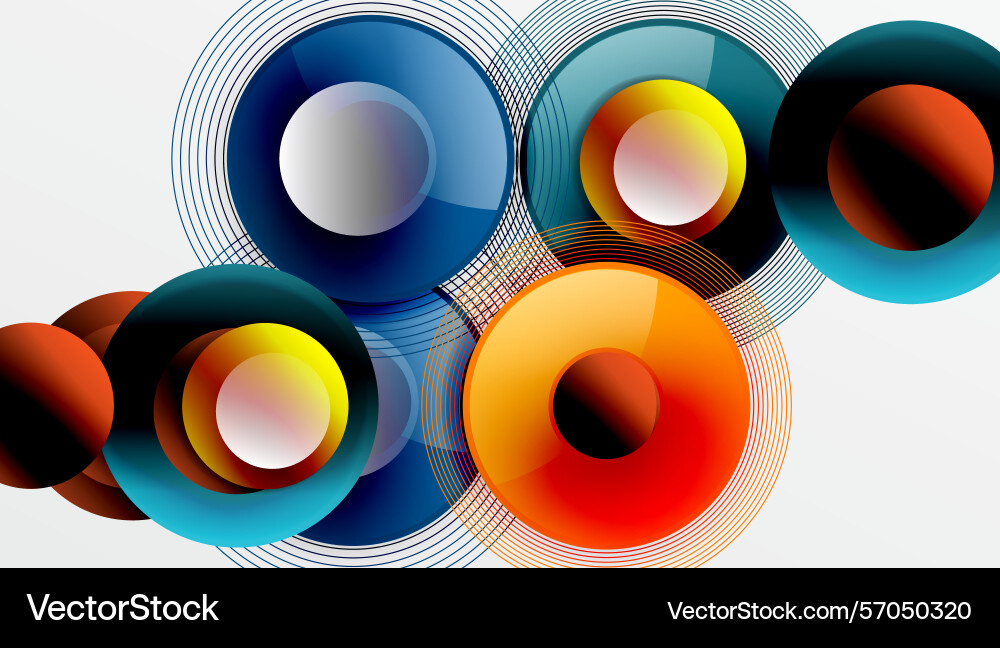 Abstract composition featuring overlapping Abstract composition featuring overlapping Vector Image