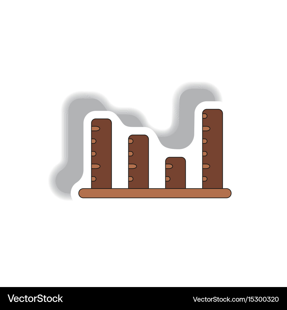 Bar graph business statistic vector image
