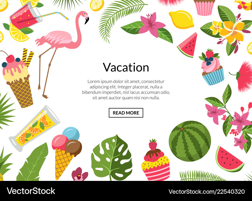 Cocktails Flamingo Palm Blätter Hintergrund Cocktails Flamingo Palm Blätter Hintergrund Vektorbild