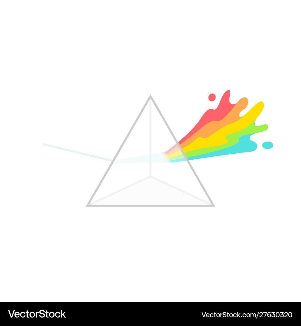 Colorful Light Dispersion Prism vector image