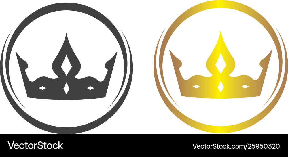 Crown logo icon Royalty Free Vector Image - VectorStock