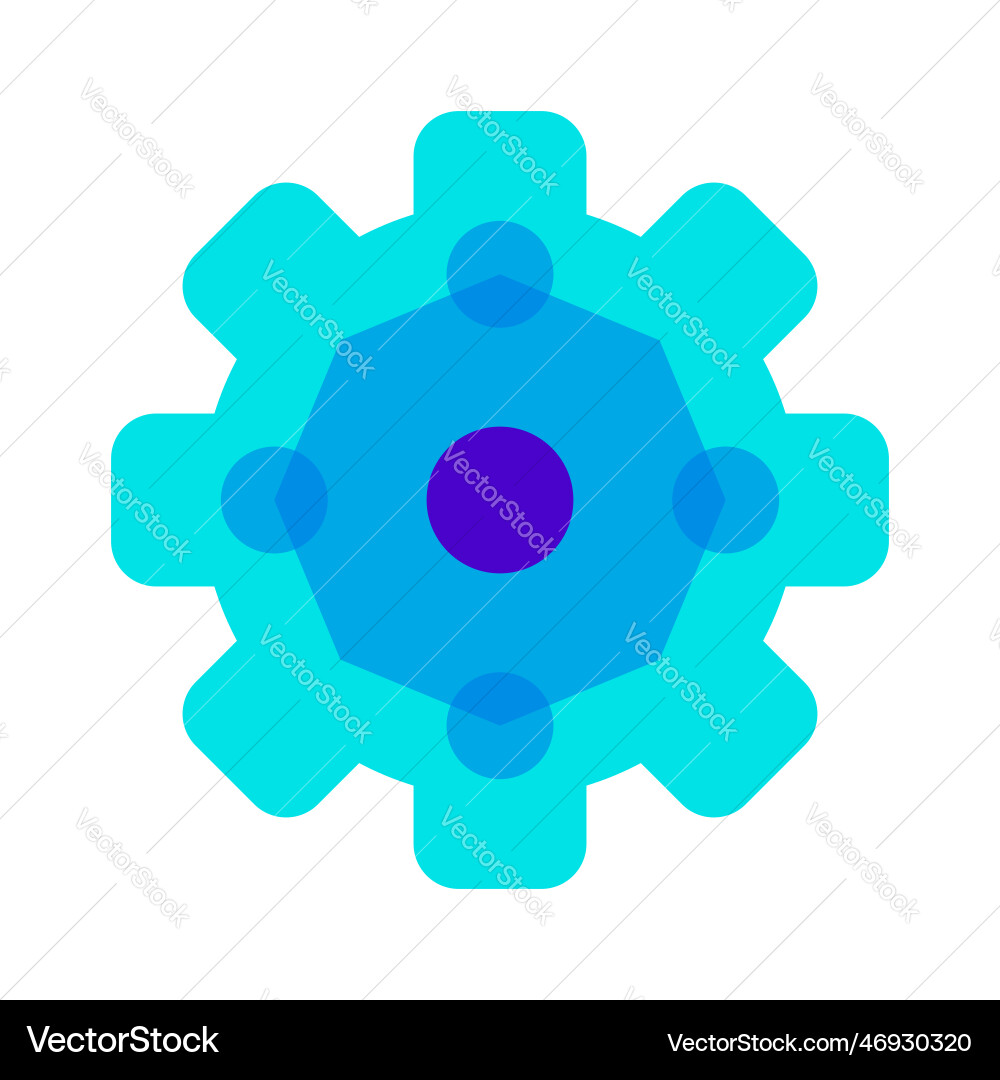 Gear optimization system automation icon vector image