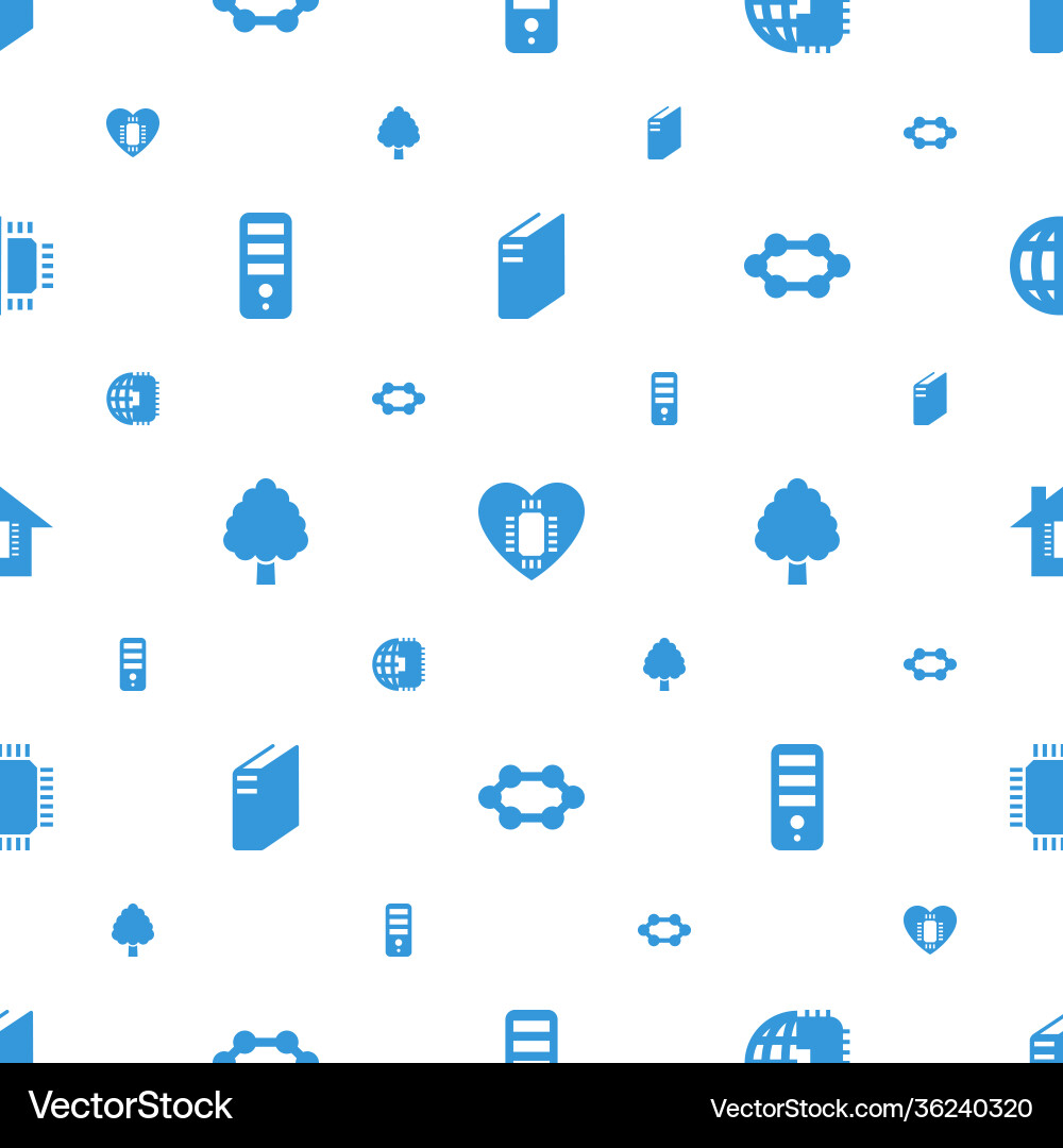 Processor icons pattern seamless white background vector image