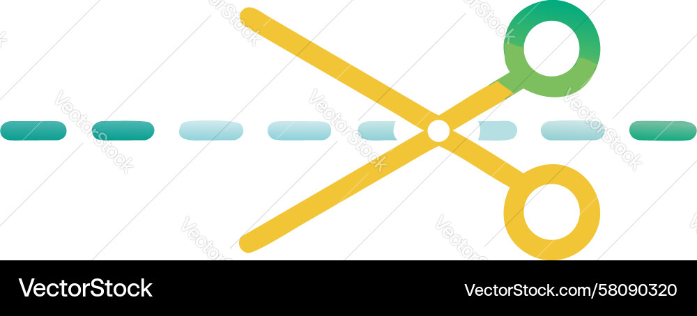 Scissors with Cut Edit Icon Vector Image