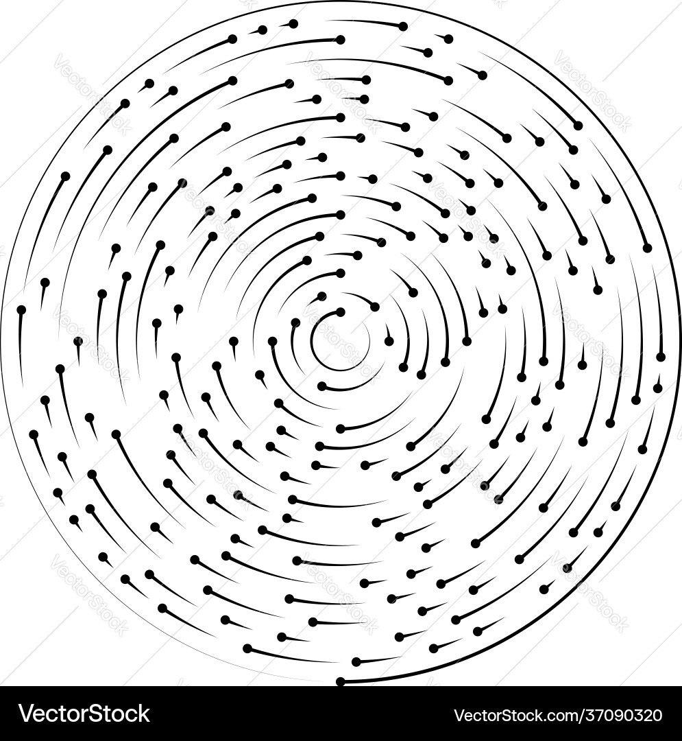 Segmented circular concentric circle element Segmented circular concentric circle element vector image
