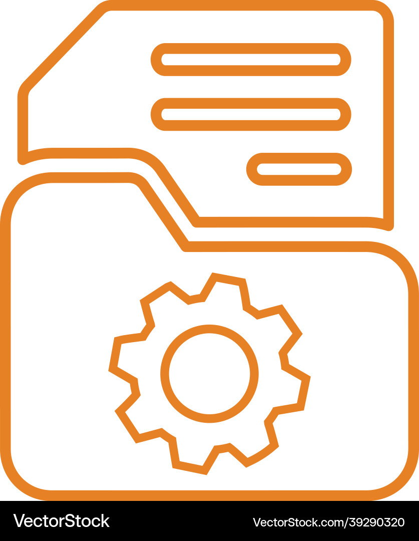Seo setting setup line icon Vector Image