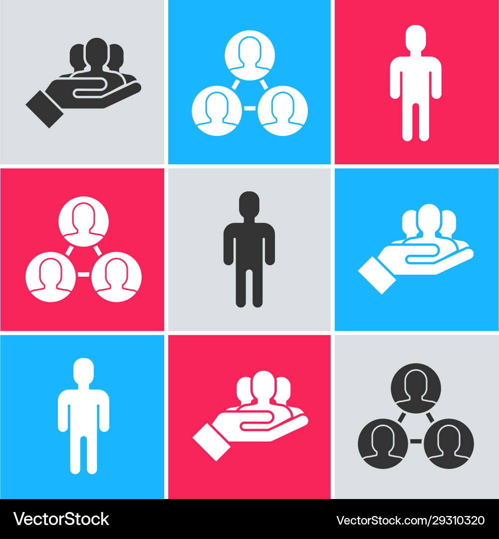 Set project team base and user vector image