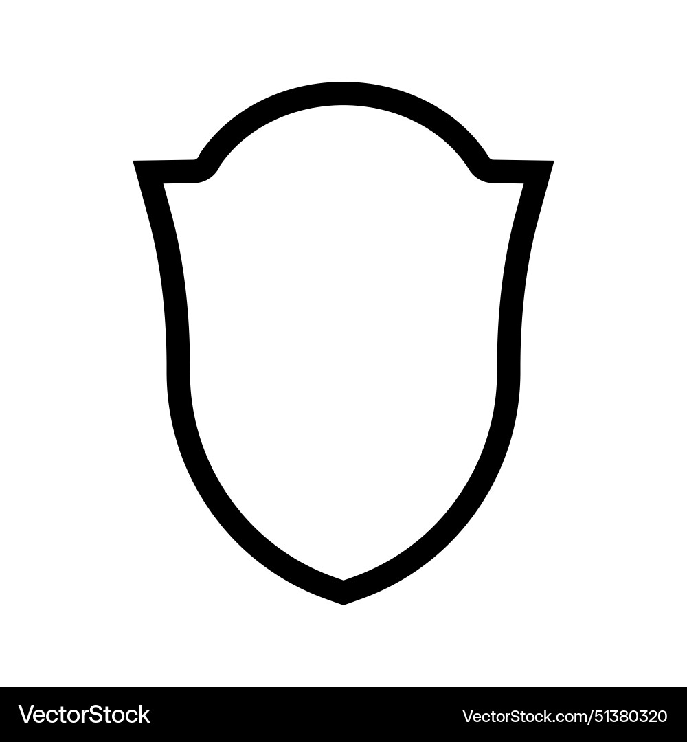 Shield icon element line Vector Image