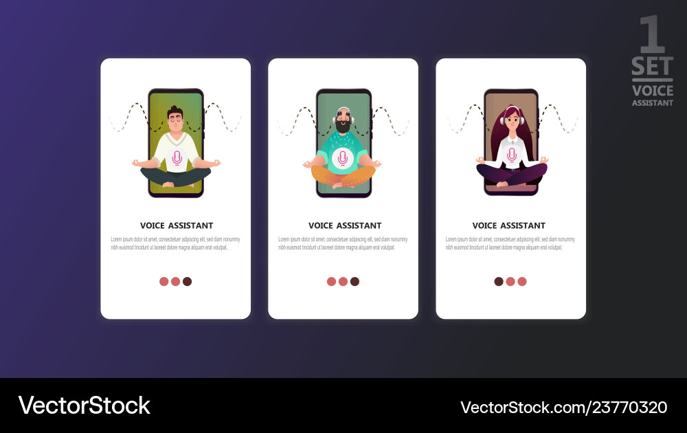 Smart speaker voice command device Vector Image