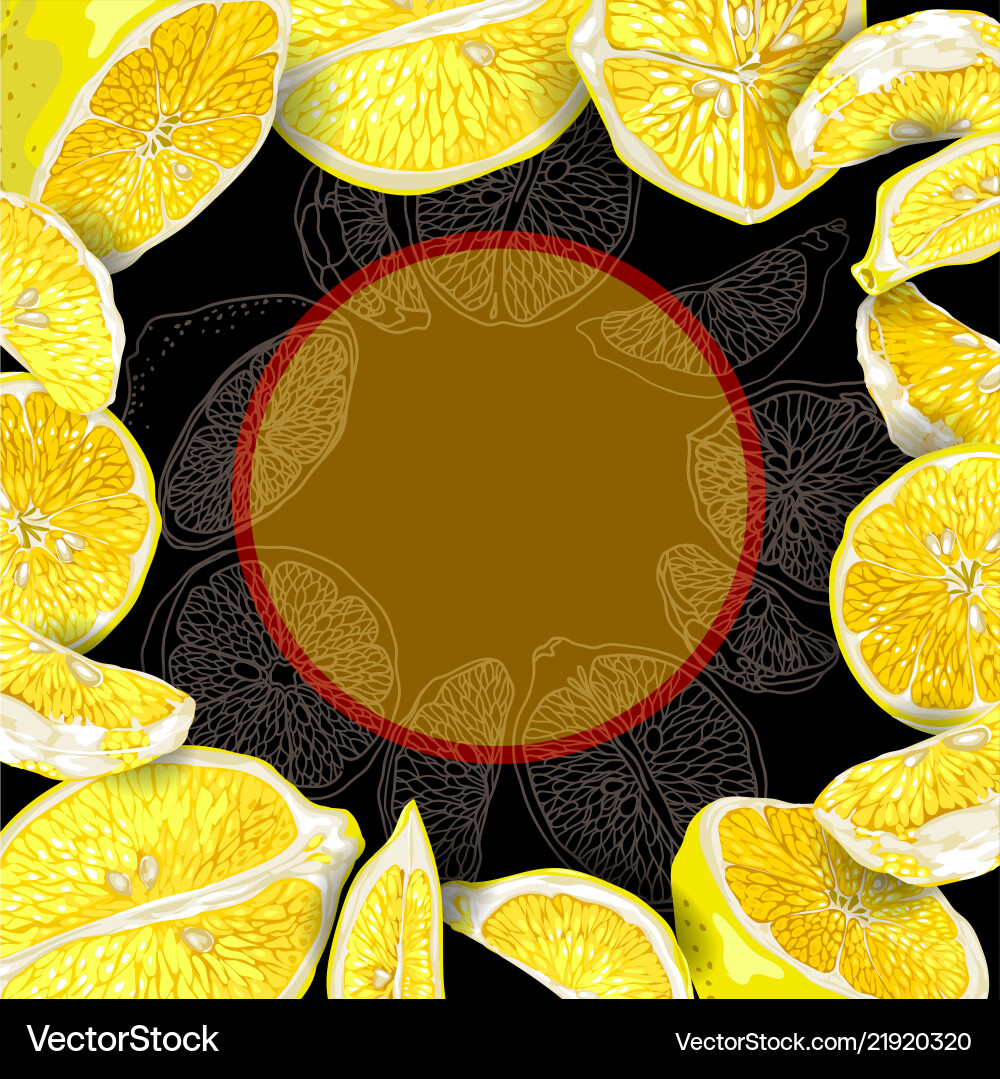 Square template of banner with a circle for text Square template of banner with a circle for text vector image