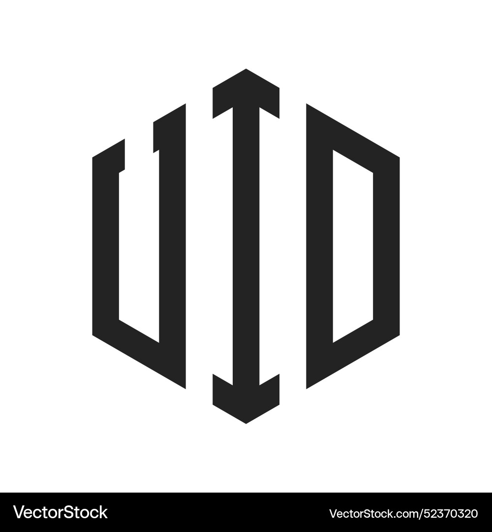 Uid logo design initial letter monogram Royalty Free Vector