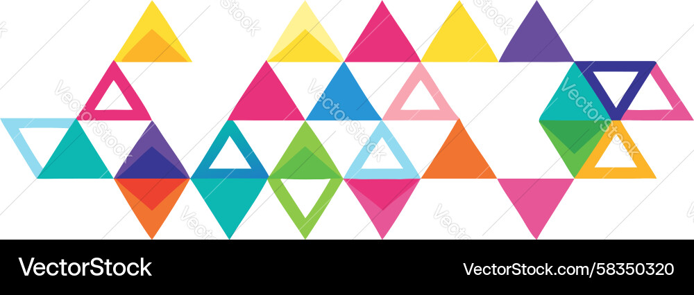 Vibrant Triangular Color Block Pattern Vector Image