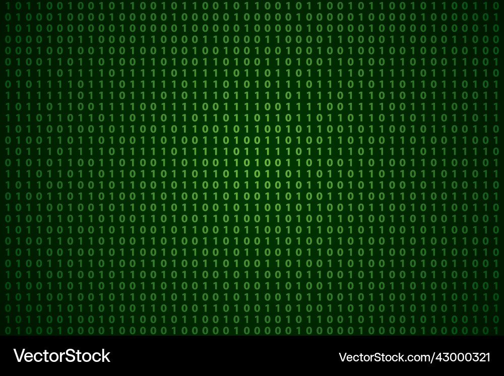 Computer Berechnung binäre Sprache grün und bl Computer Berechnung binäre Sprache grün und bl Vektorbild
