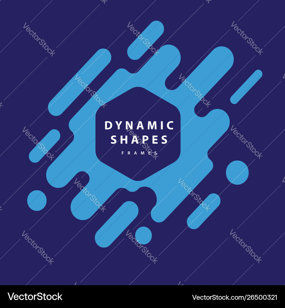 Dynamic Abstract Hexagon Frames vector image