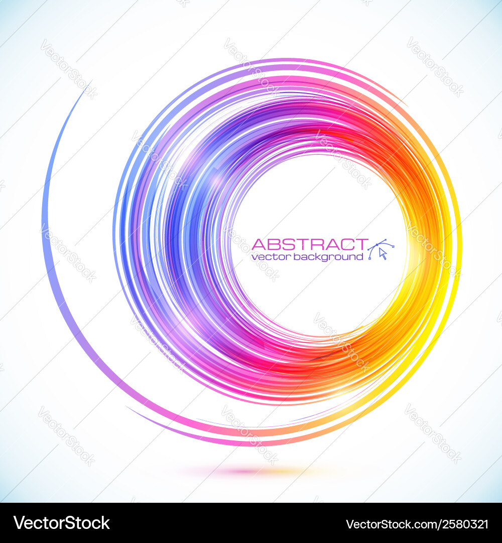 Dynamic Colorful Spiral Frame vector image