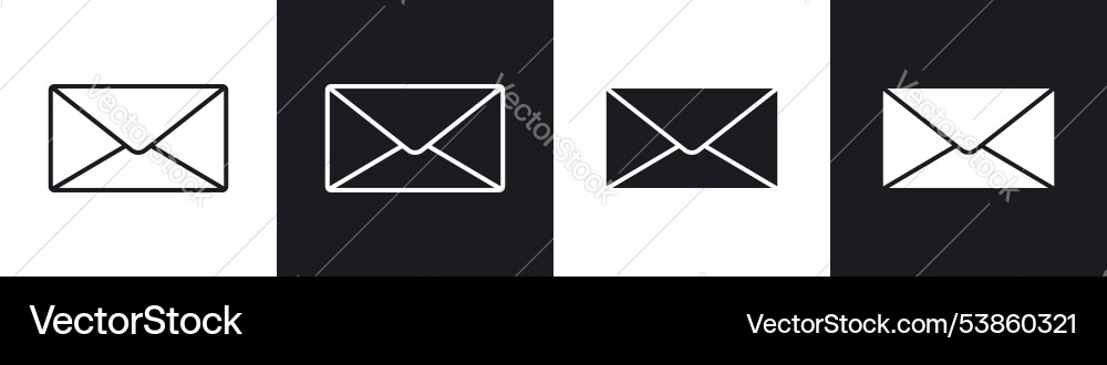 Email button icon set Email button icon set vector image