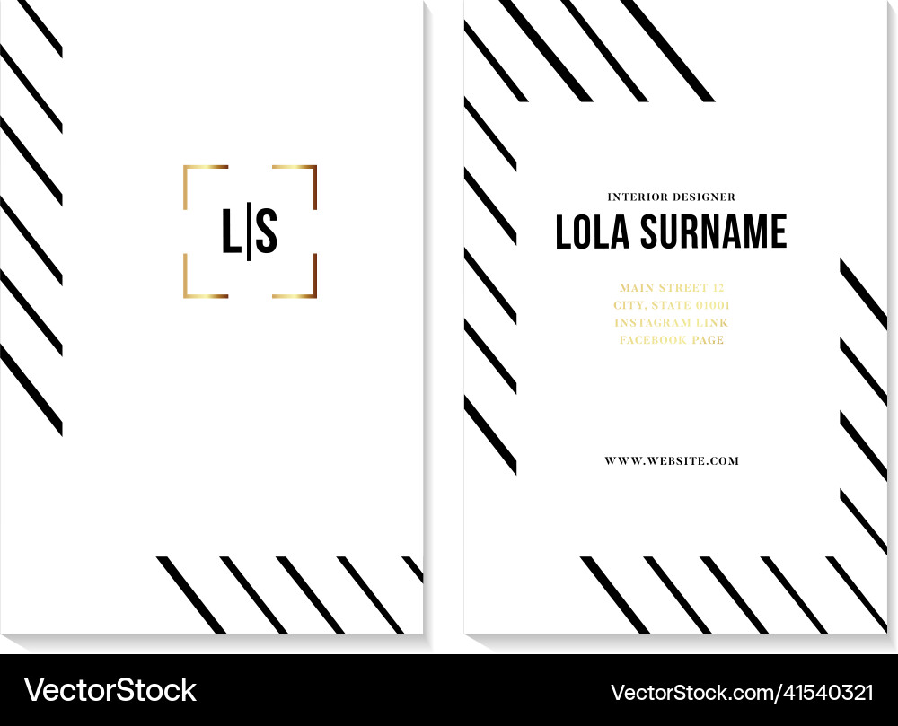 Geometric card modern minimalist black white Geometric card modern minimalist black white vector image