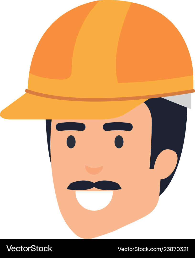 Head builder constructor with helmet Vector Image