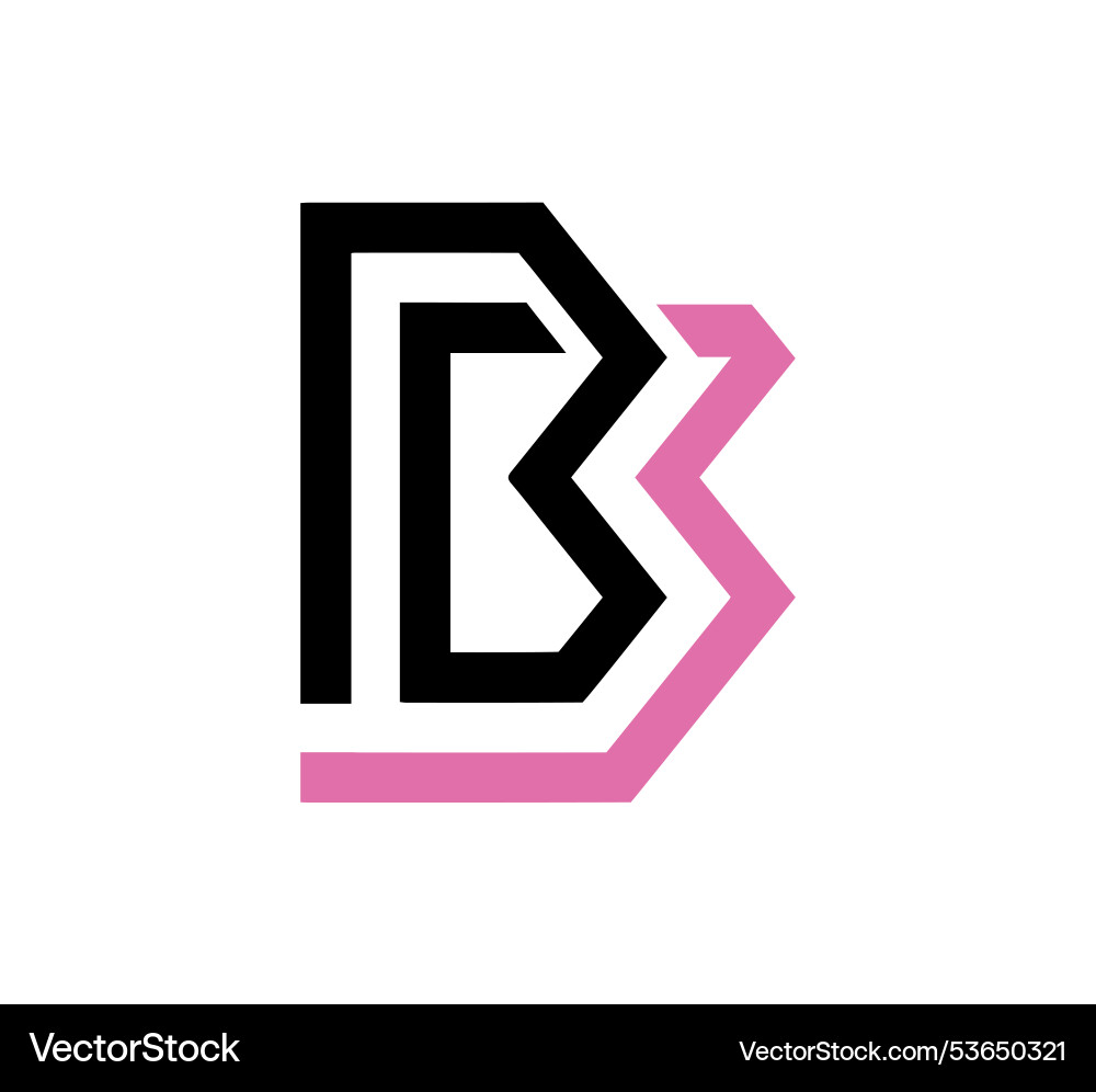 Initial b letter logo design template Royalty Free Vector