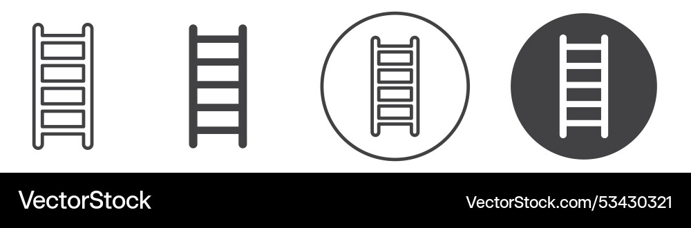 Ladder icon thin line Vector Image