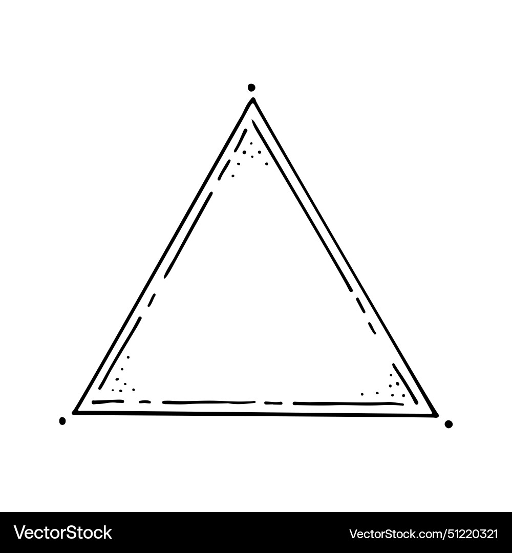 Magic triangle line art triangular symbol vector image