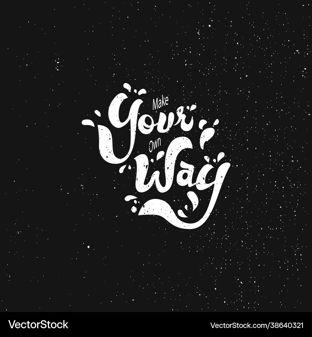 Make your own way logotype concept Make your own way logotype concept vector image