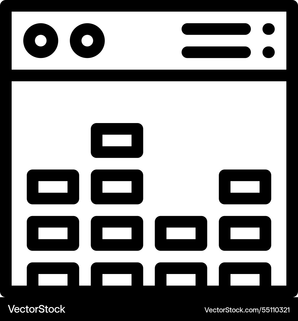 Music file icon thin linear style design isolated Music file icon thin linear style design isolated vector image