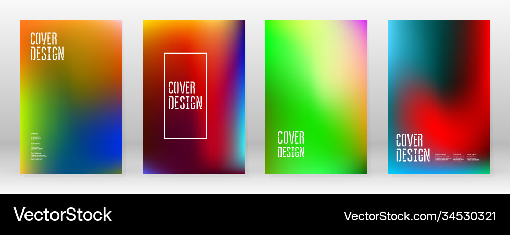 Pastel soft rainbow gradient set color background vector image