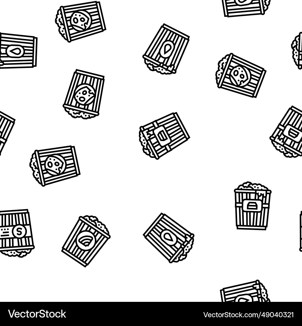Popcorn corn pop cinema seamless pattern Popcorn corn pop cinema seamless pattern vector image