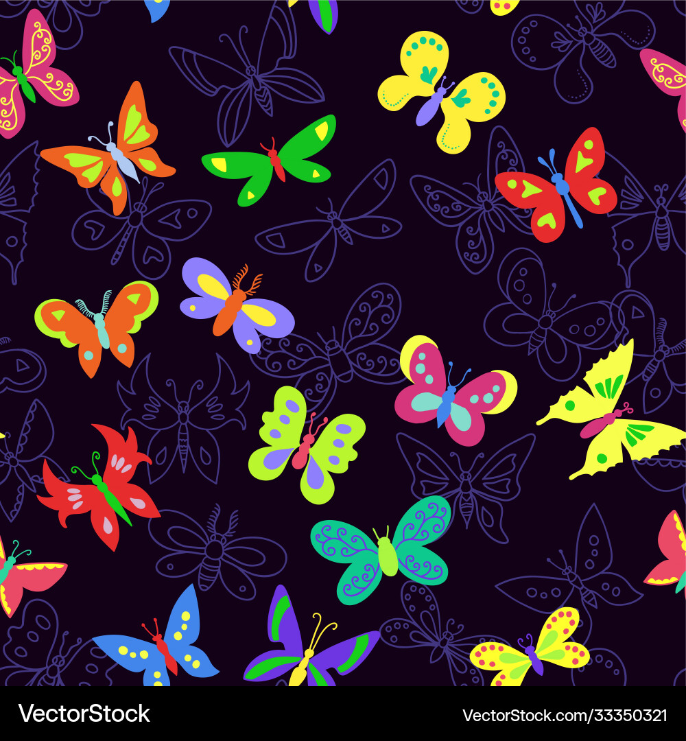 Seamless pattern with bright colorful minimalistic vector image