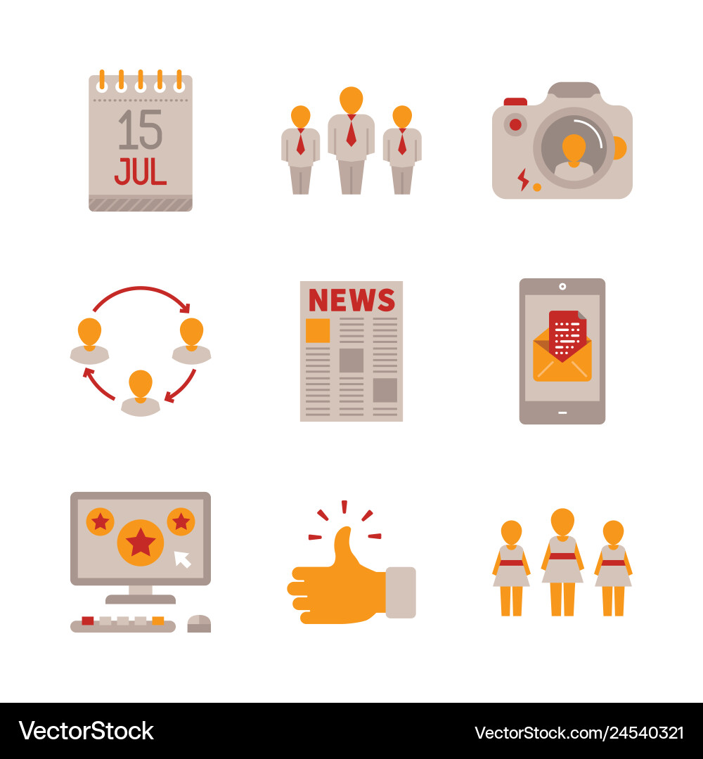 Set of social networking icons and concepts Set of social networking icons and concepts vector image