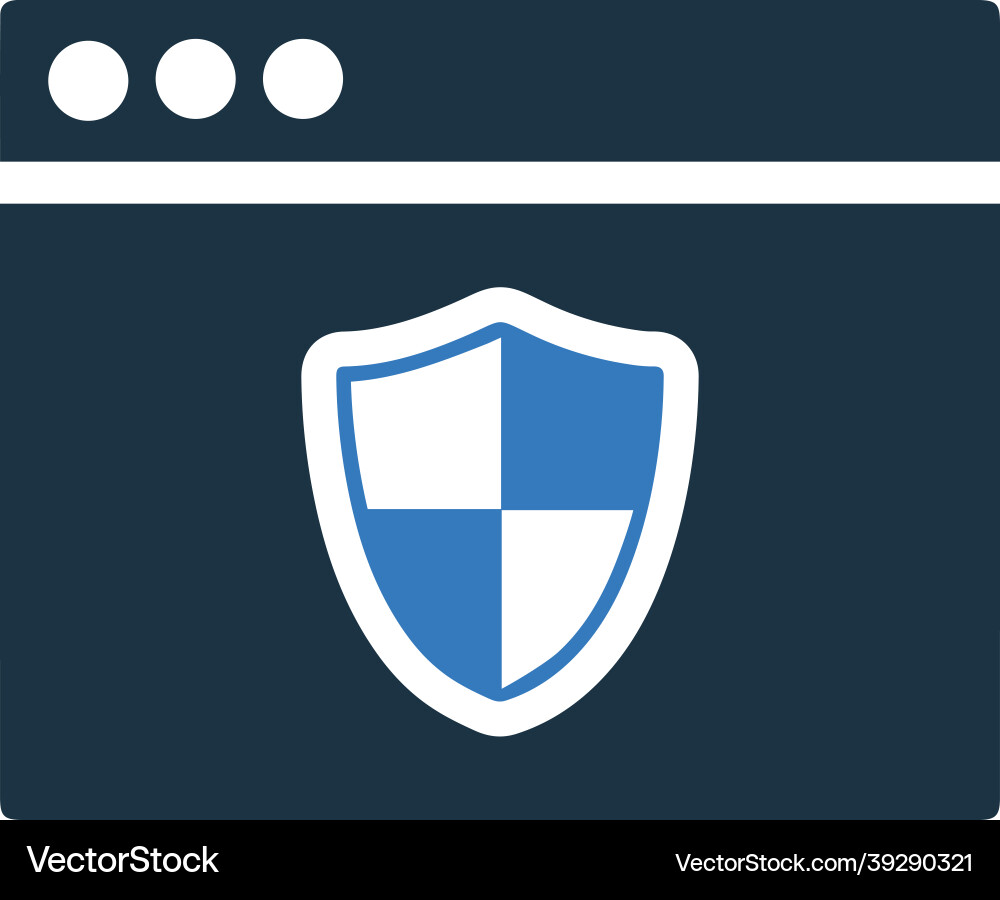 Shield website secure icon editable graphics vector image