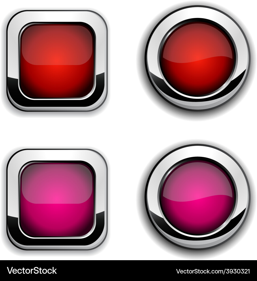Shiny Button Collection vector image