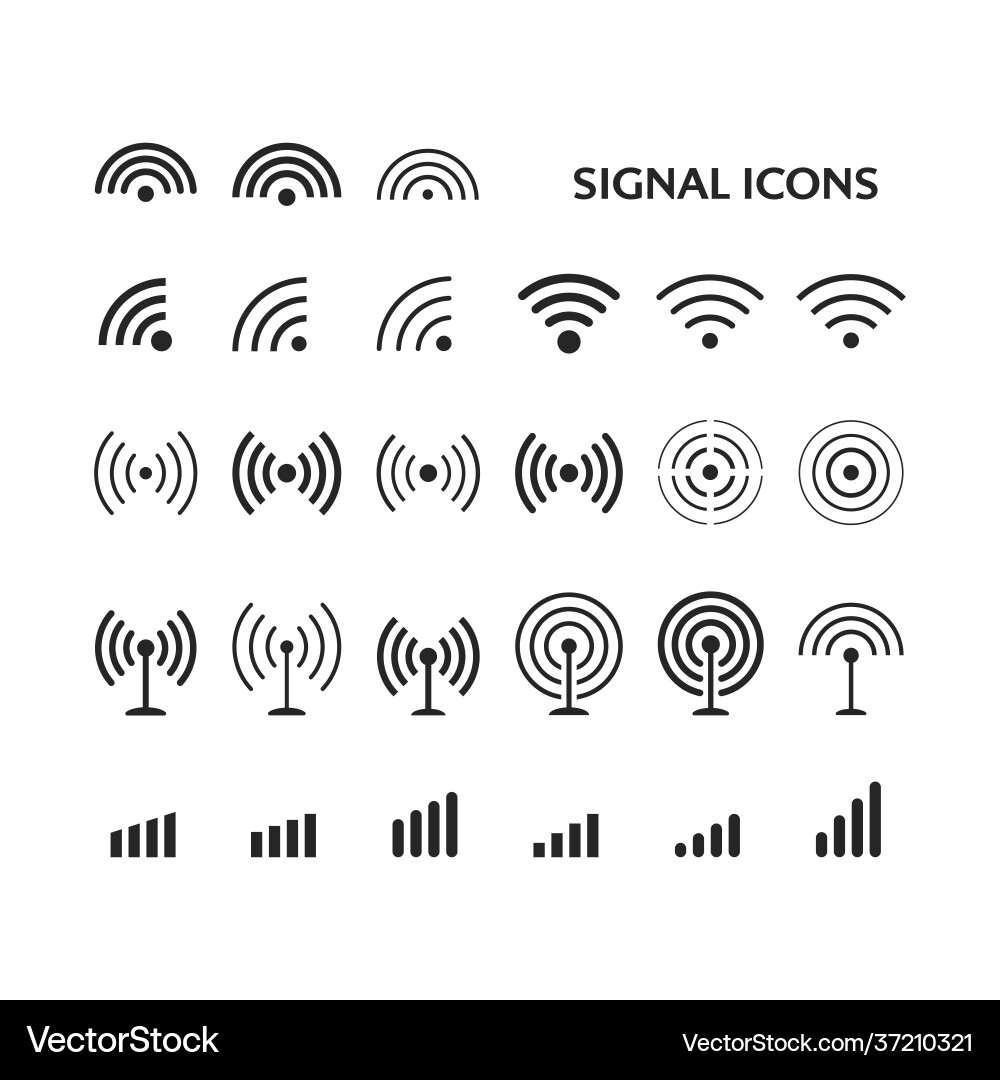 Signal Icons - Communication Network vector image