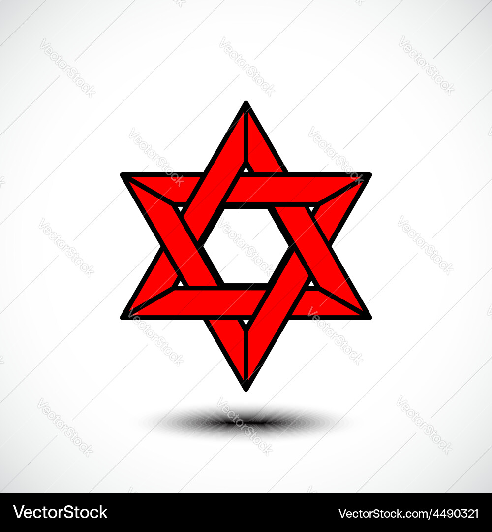 Star of david abstract design element vector image